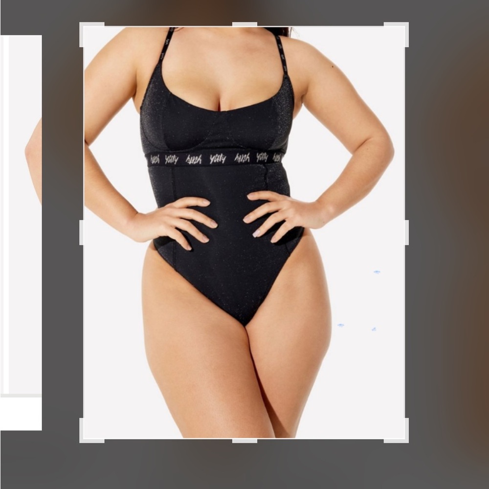 YITTY Black Swimsuit with Logo Band